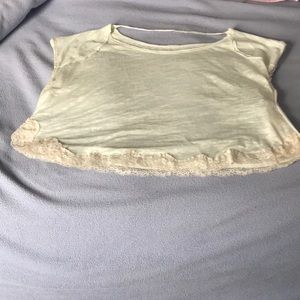 💐free People We The Free Cream Crop T SZ S💐